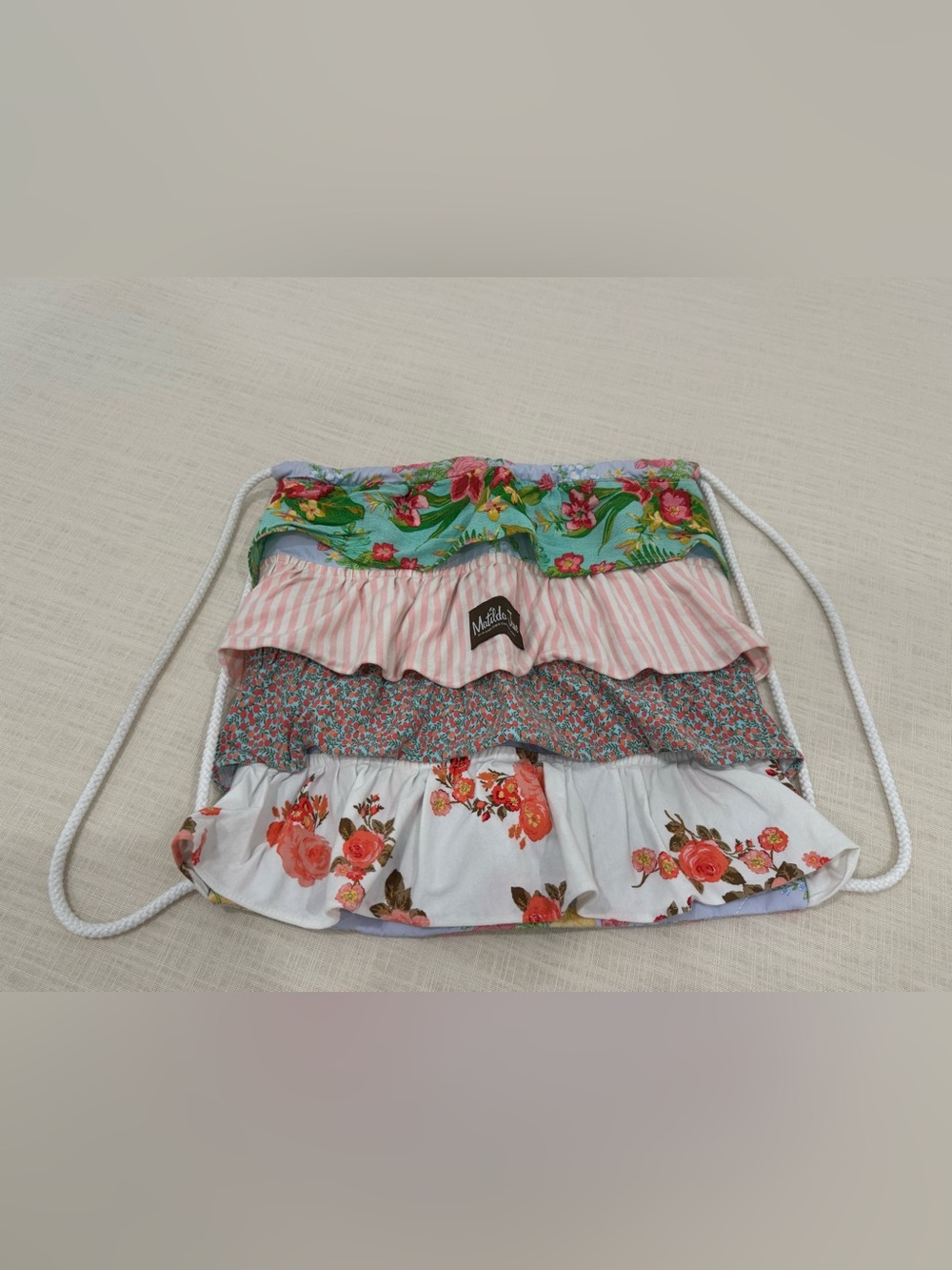 Matilda Jane - Multi-Pattern Floral Ruffle Drawstring Backpack
